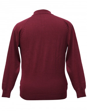 Men pure wool sweater plain light weight maroon